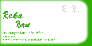 reka nan business card
